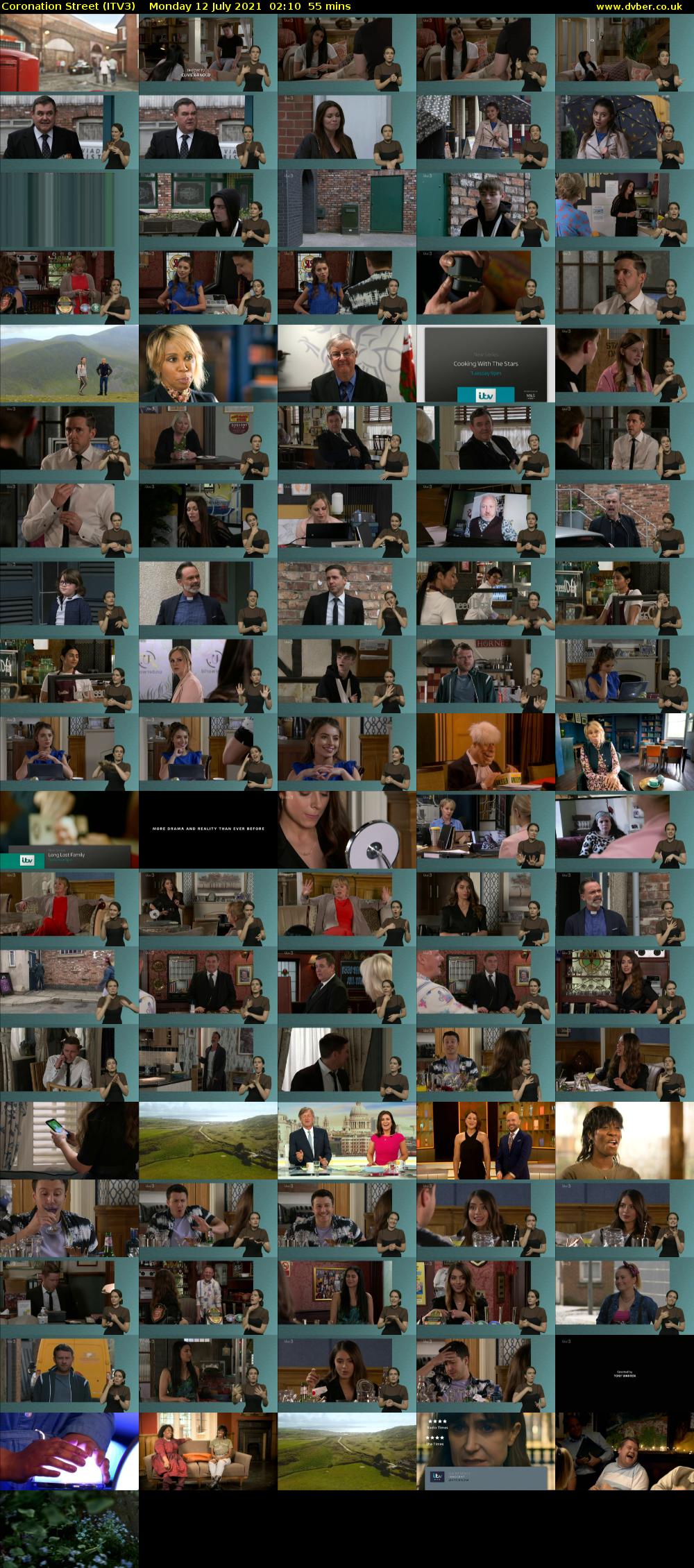 Coronation Street (ITV3) Monday 12 July 2021 02:10 - 03:05