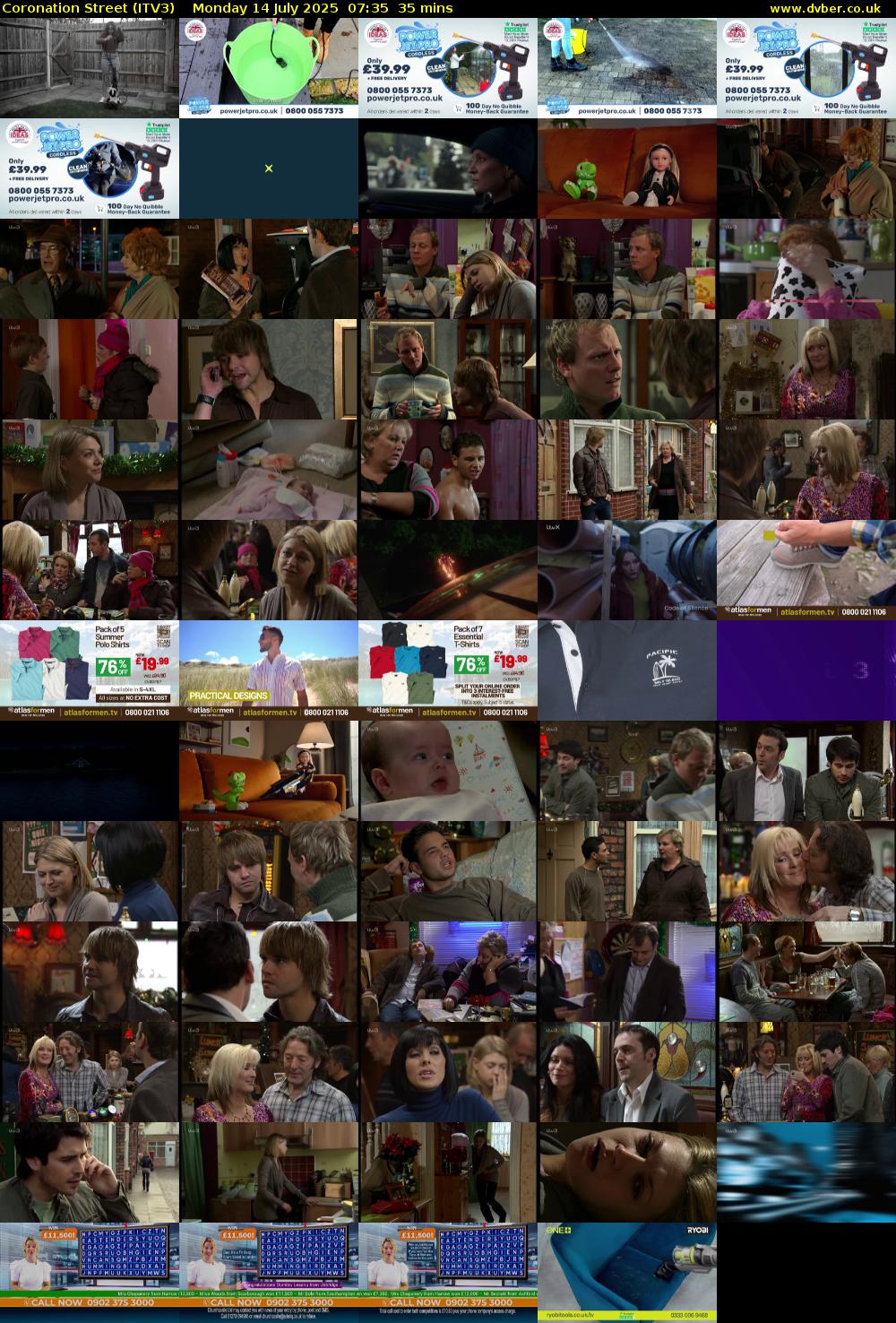 Coronation Street (ITV3) Monday 14 July 2025 07:35 - 08:10