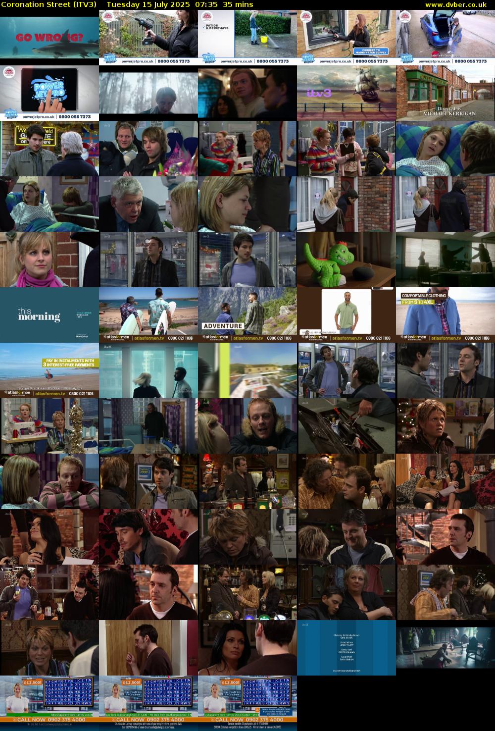 Coronation Street (ITV3) Tuesday 15 July 2025 07:35 - 08:10
