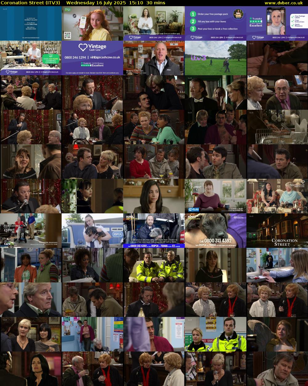 Coronation Street (ITV3) Wednesday 16 July 2025 15:10 - 15:40