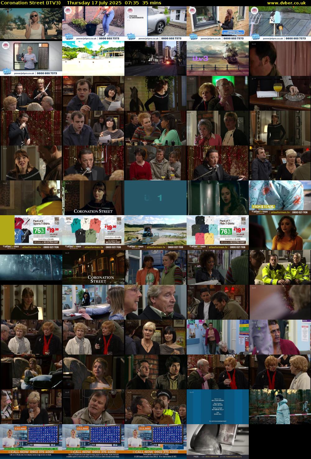 Coronation Street (ITV3) Thursday 17 July 2025 07:35 - 08:10