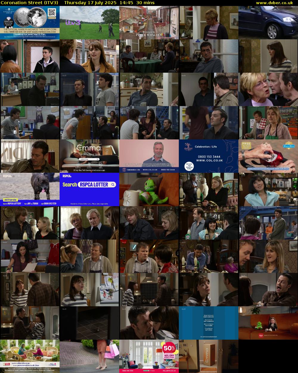 Coronation Street (ITV3) Thursday 17 July 2025 14:45 - 15:15