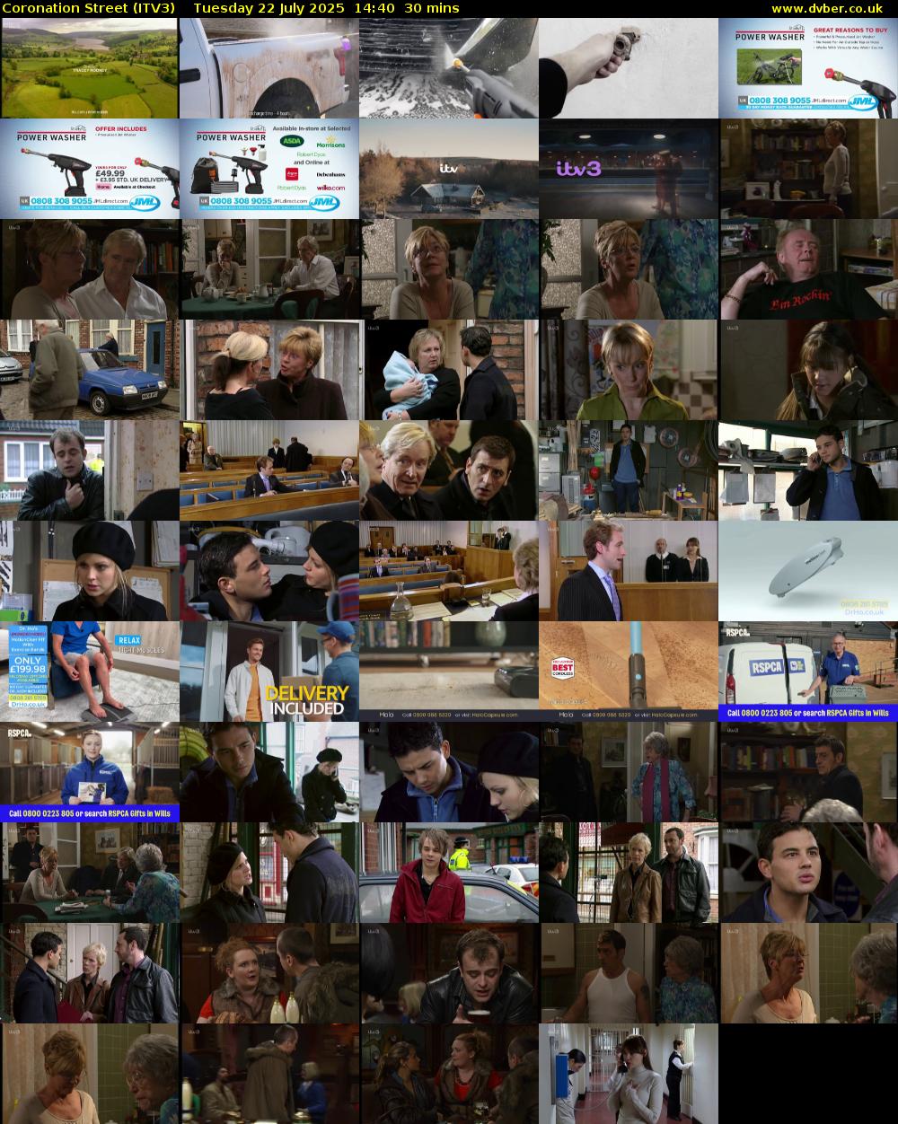 Coronation Street (ITV3) Tuesday 22 July 2025 14:40 - 15:10