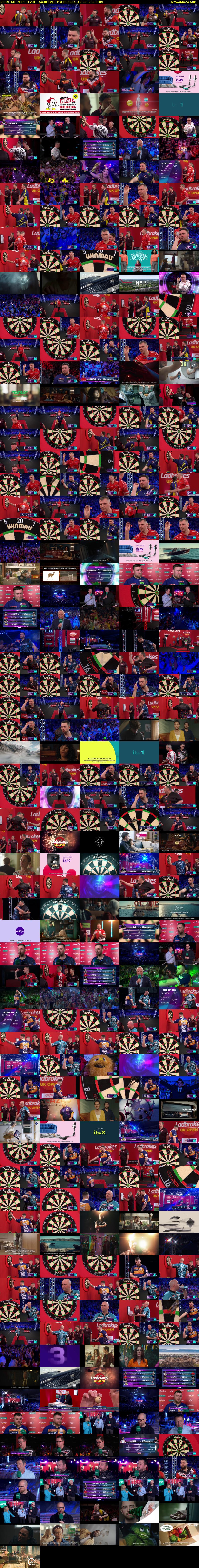 Darts: UK Open (ITV3) Saturday 1 March 2025 19:00 - 23:00