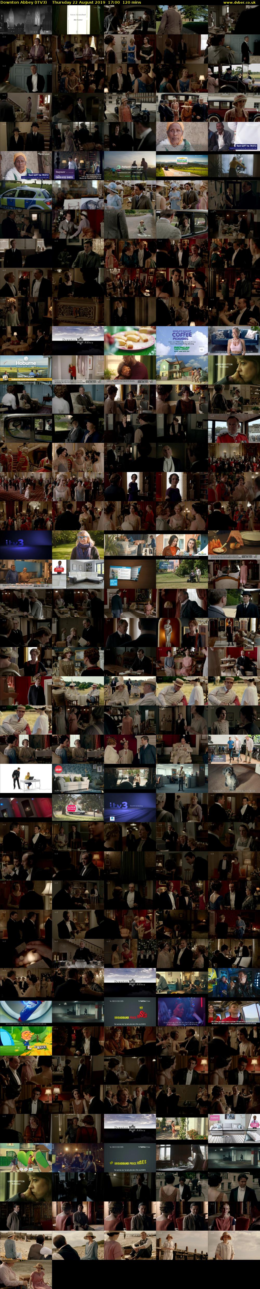 Downton Abbey (ITV3) Thursday 22 August 2019 17:00 - 19:00
