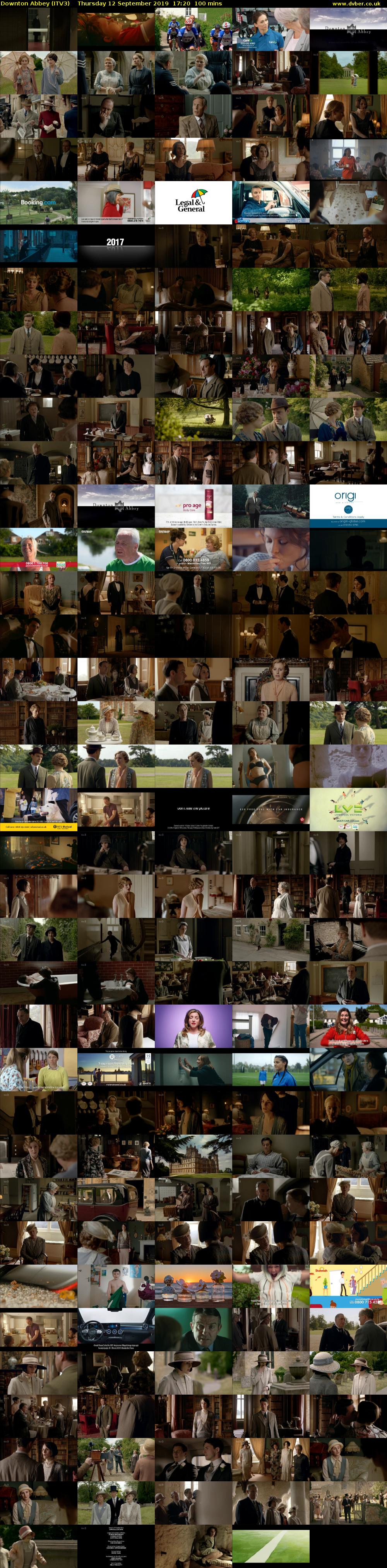 Downton Abbey (ITV3) Thursday 12 September 2019 17:20 - 19:00