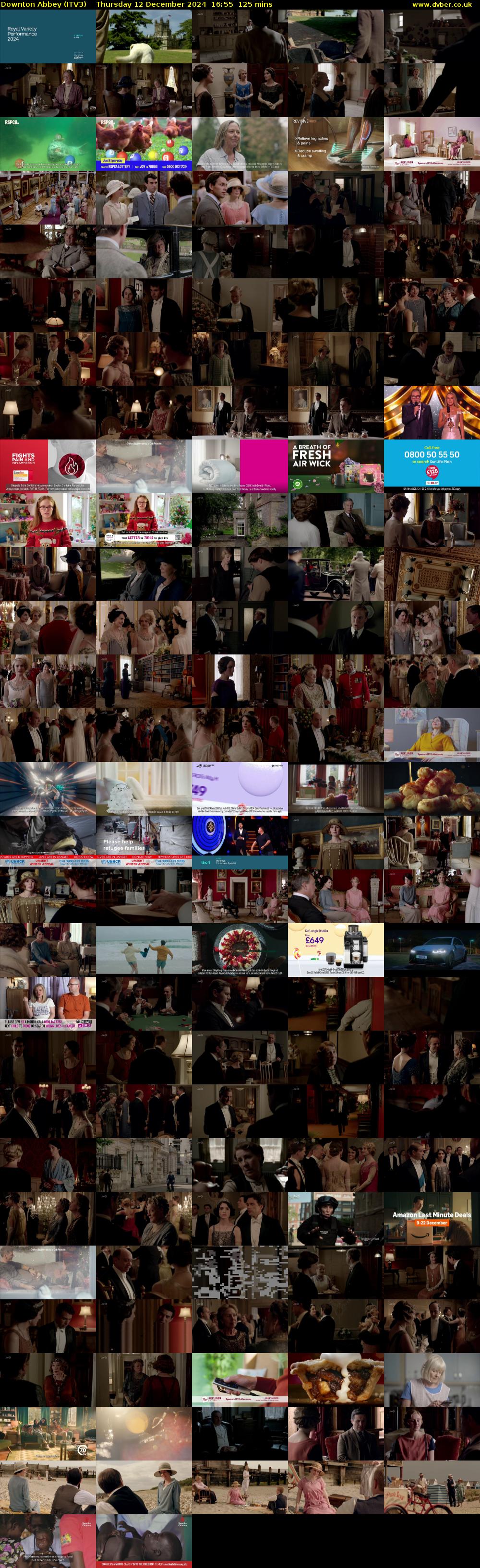 Downton Abbey (ITV3) Thursday 12 December 2024 16:55 - 19:00
