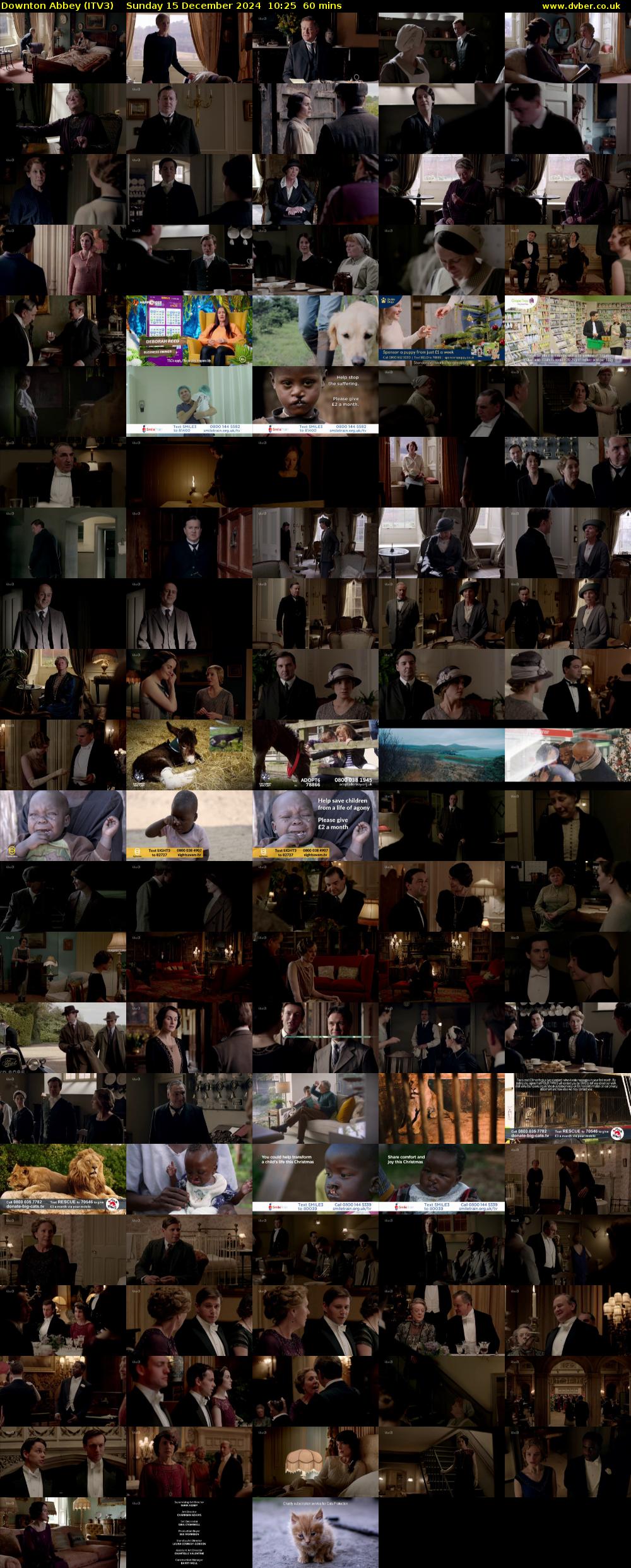 Downton Abbey (ITV3) Sunday 15 December 2024 10:25 - 11:25