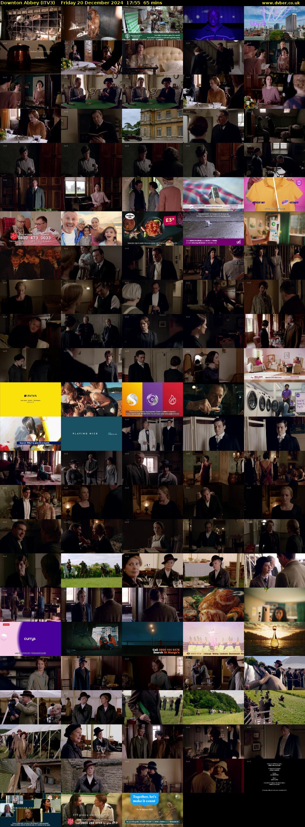 Downton Abbey (ITV3) Friday 20 December 2024 17:55 - 19:00