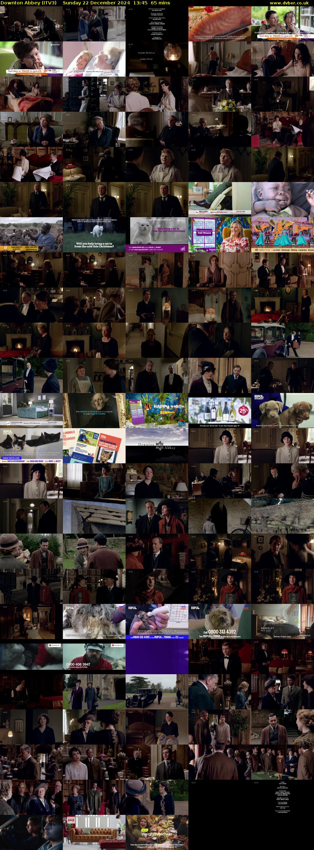 Downton Abbey (ITV3) Sunday 22 December 2024 13:45 - 14:50