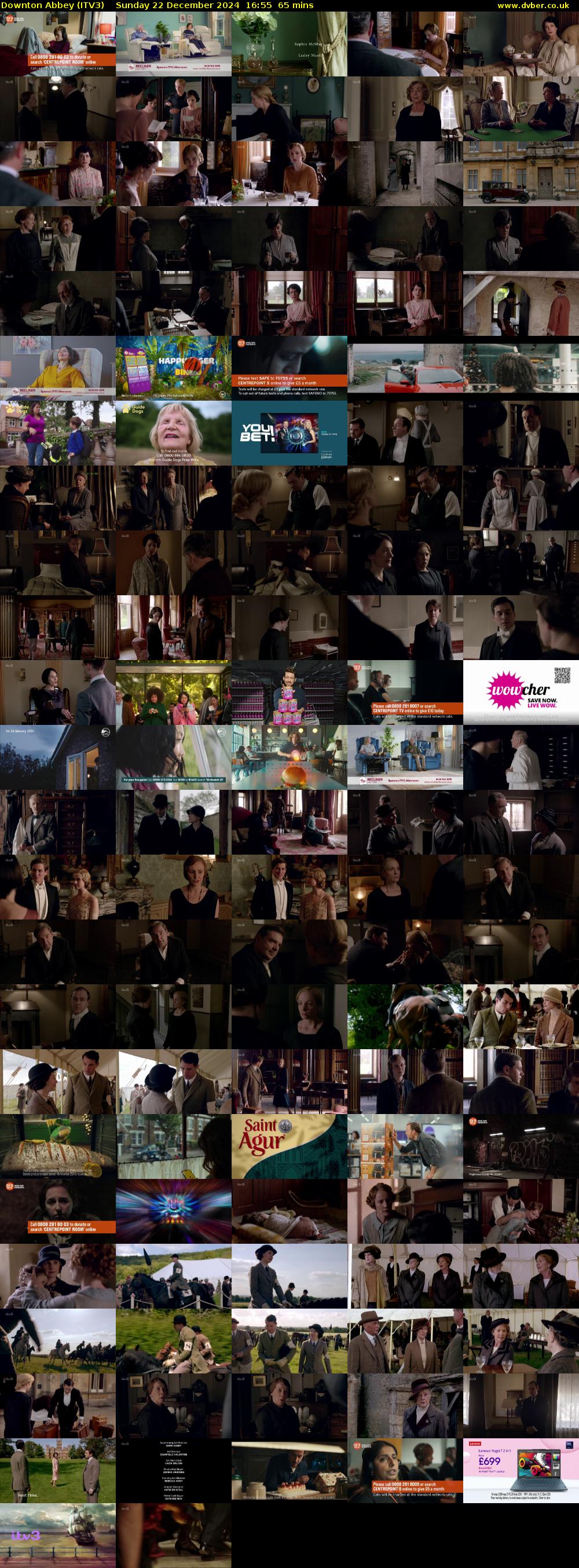 Downton Abbey (ITV3) Sunday 22 December 2024 16:55 - 18:00