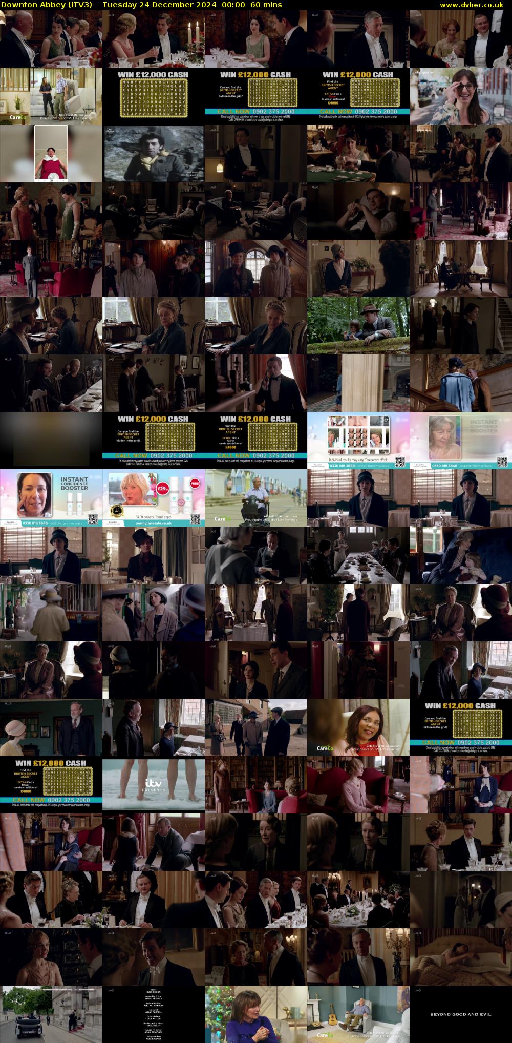 Downton Abbey (ITV3) Tuesday 24 December 2024 00:00 - 01:00
