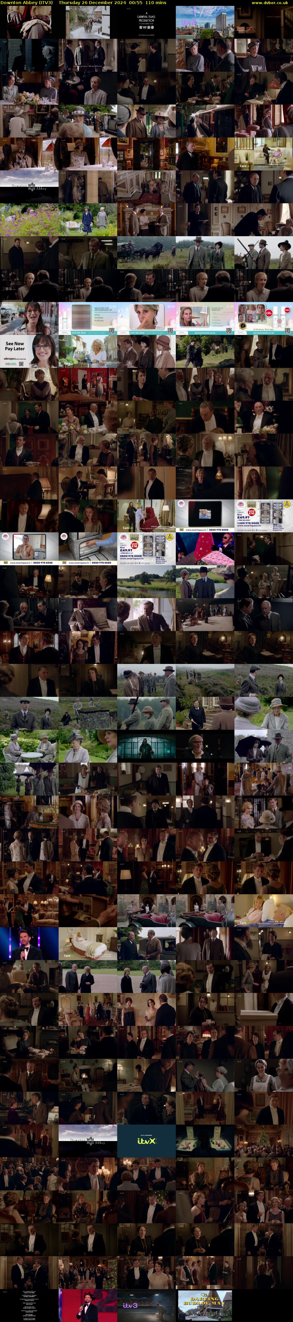 Downton Abbey (ITV3) Thursday 26 December 2024 00:55 - 02:45
