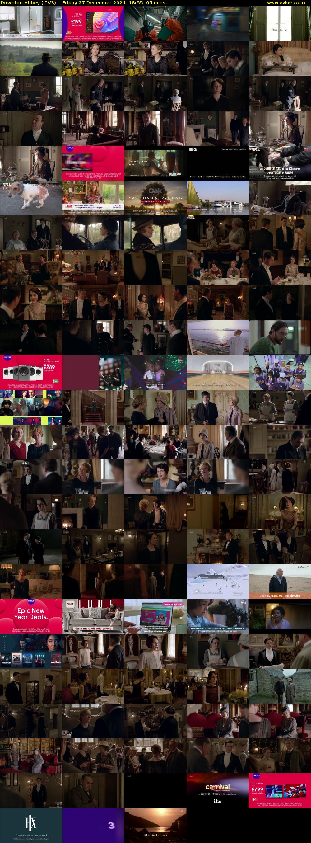 Downton Abbey (ITV3) Friday 27 December 2024 18:55 - 20:00
