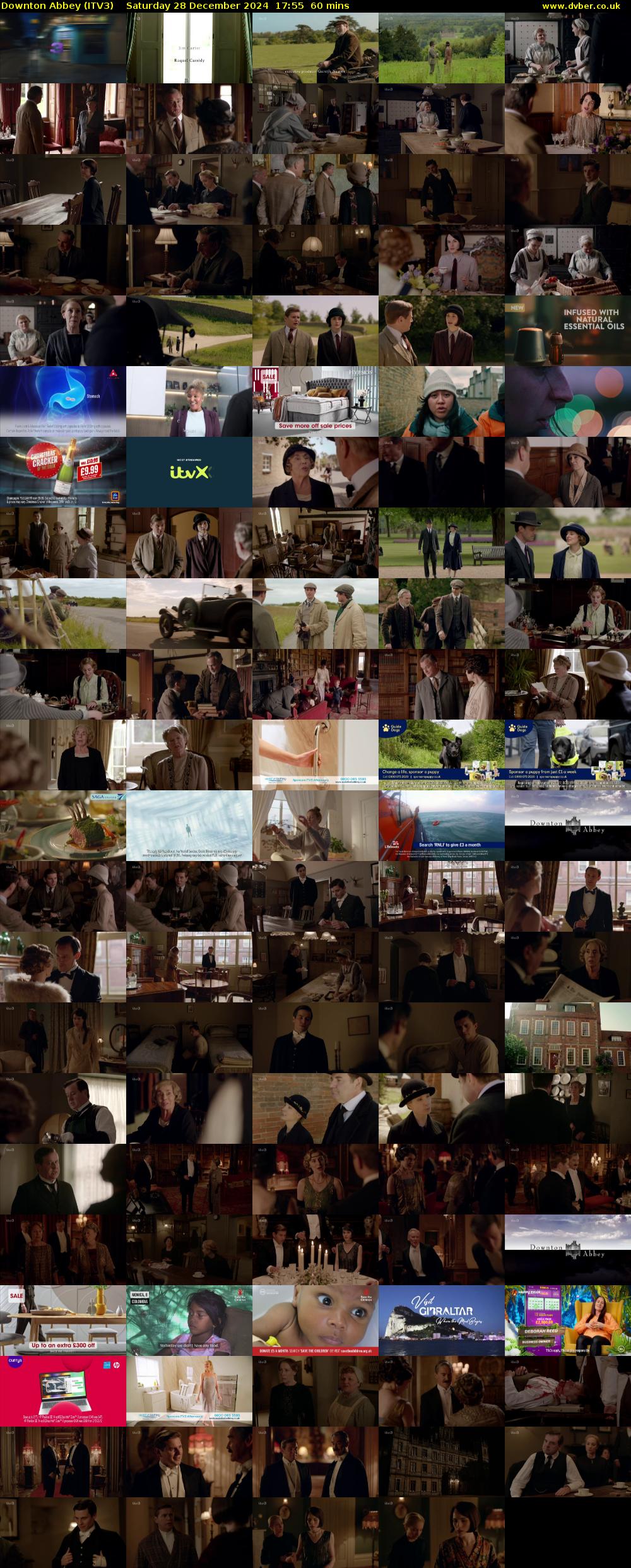 Downton Abbey (ITV3) Saturday 28 December 2024 17:55 - 18:55