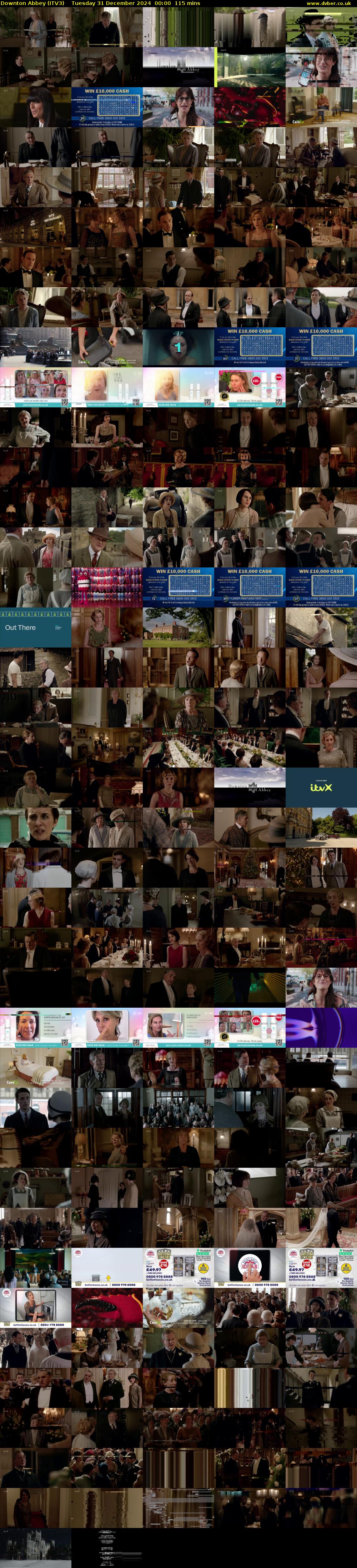 Downton Abbey (ITV3) Tuesday 31 December 2024 00:00 - 01:55