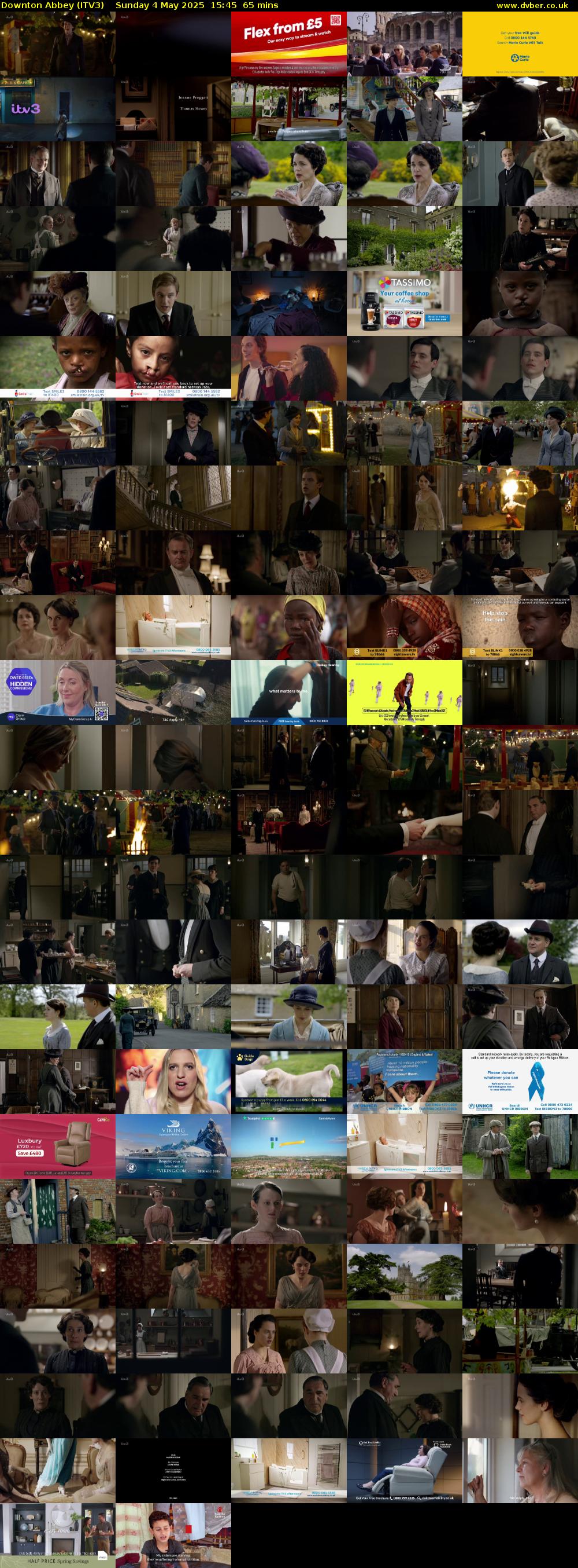 Downton Abbey (ITV3) Sunday 4 May 2025 15:45 - 16:50