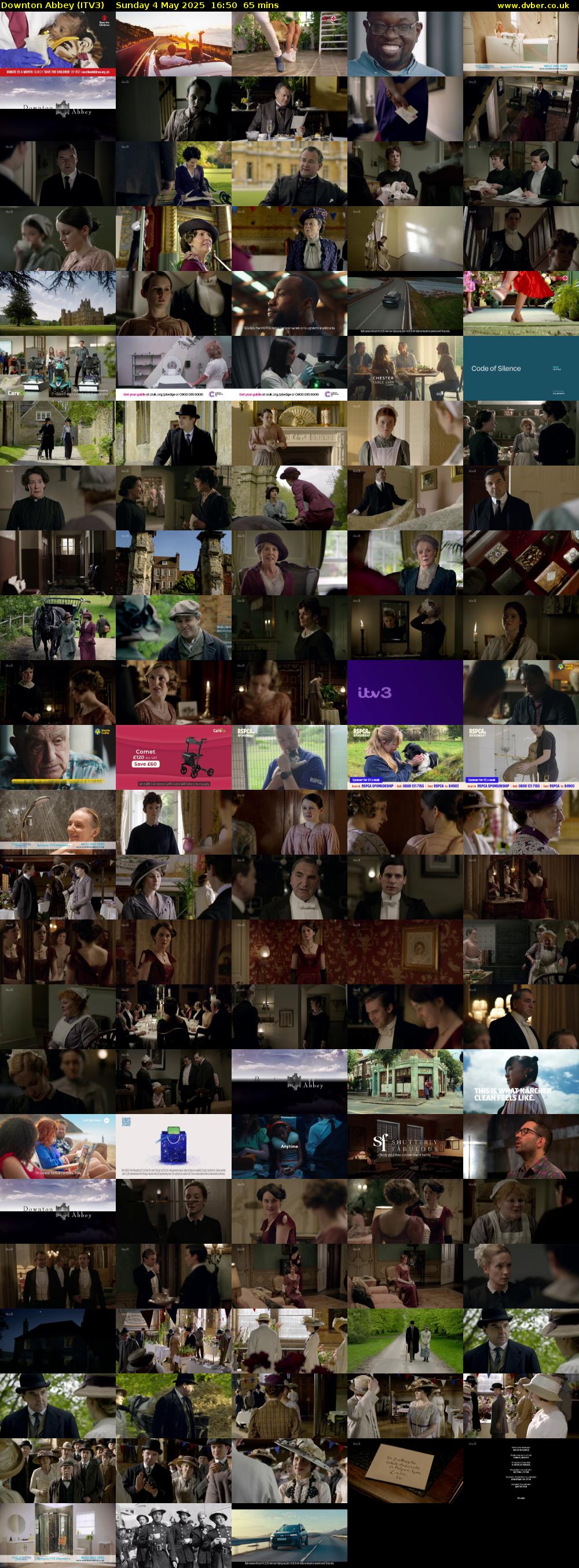 Downton Abbey (ITV3) Sunday 4 May 2025 16:50 - 17:55