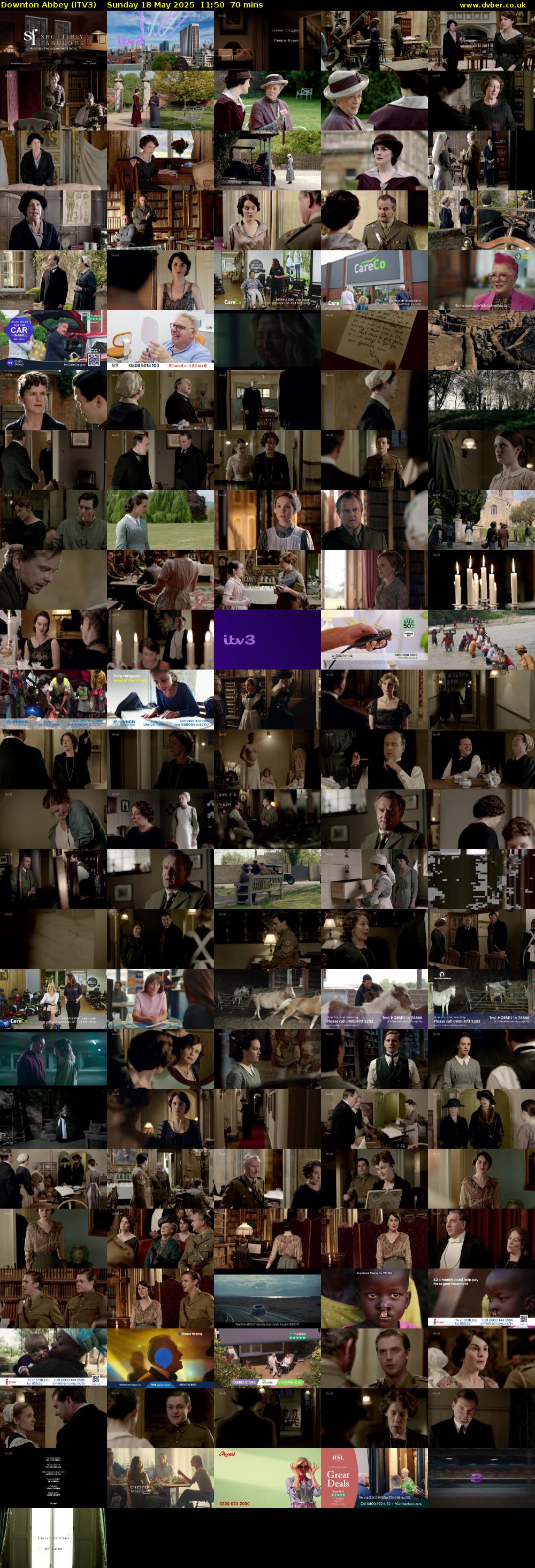 Downton Abbey (ITV3) Sunday 18 May 2025 11:50 - 13:00