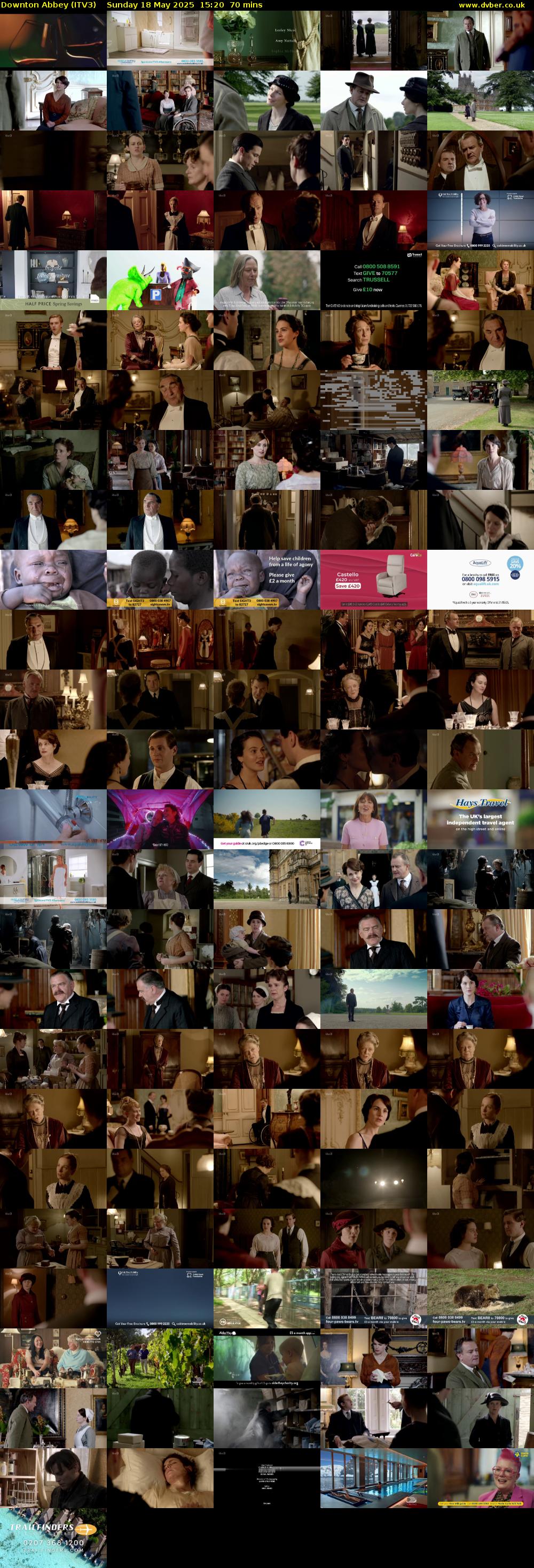 Downton Abbey (ITV3) Sunday 18 May 2025 15:20 - 16:30