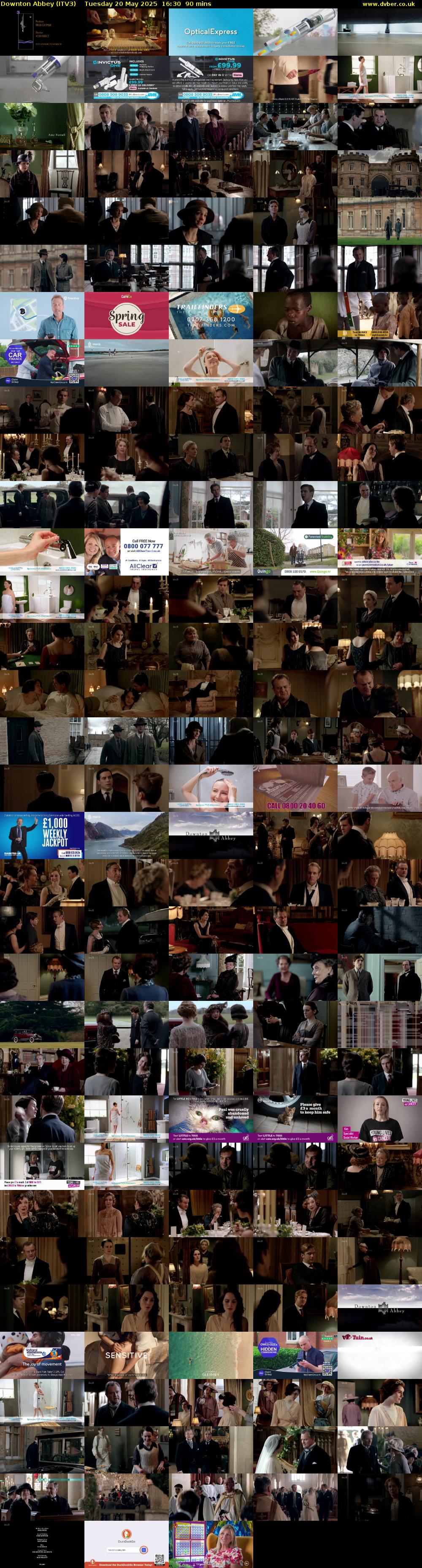 Downton Abbey (ITV3) Tuesday 20 May 2025 16:30 - 18:00