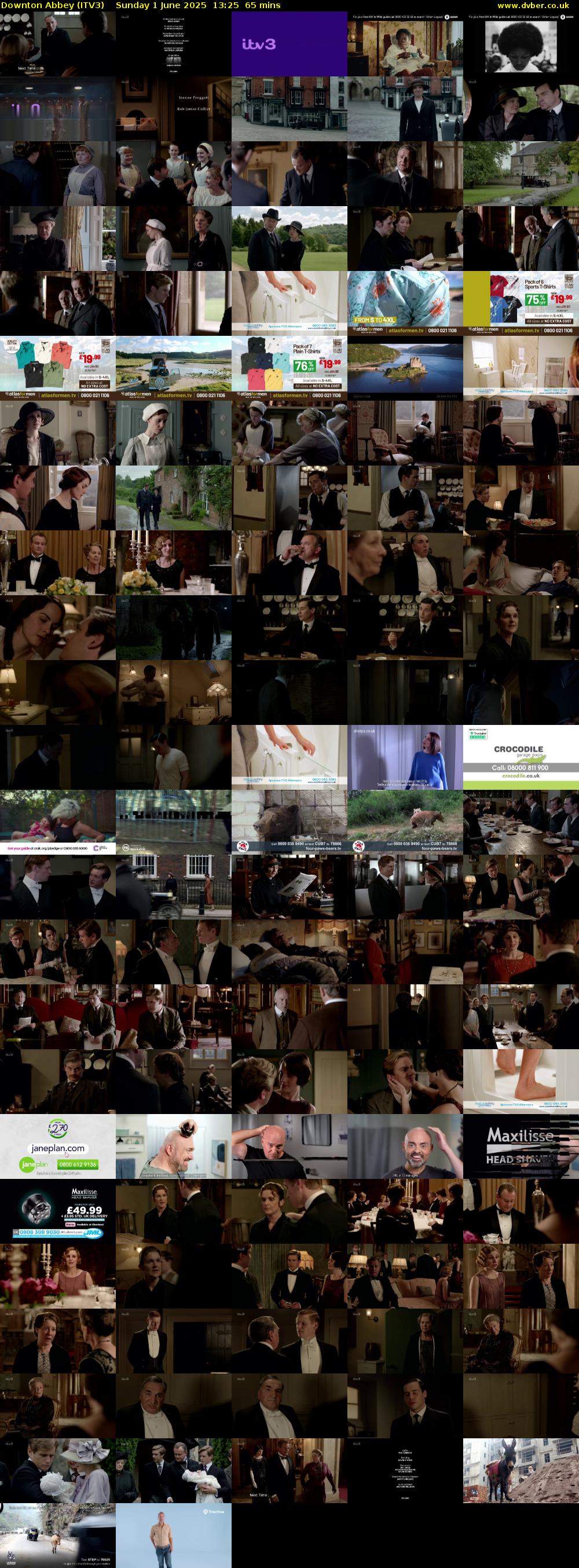 Downton Abbey (ITV3) Sunday 1 June 2025 13:25 - 14:30