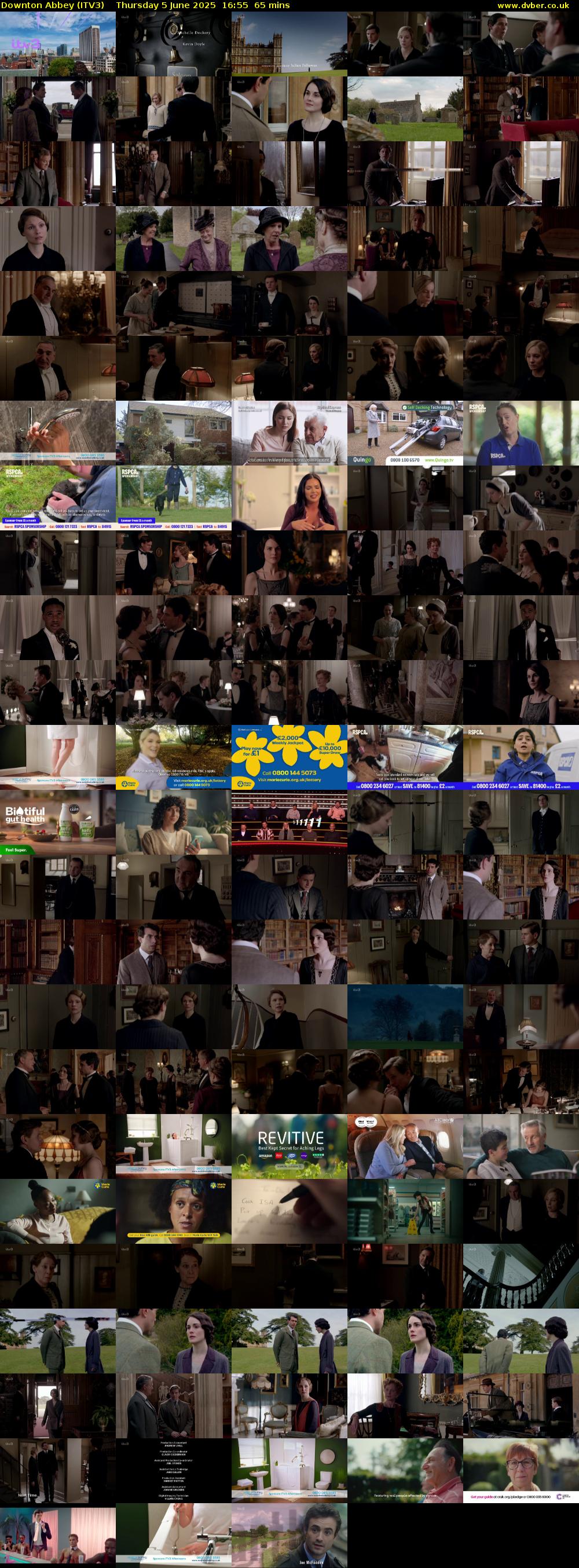 Downton Abbey (ITV3) Thursday 5 June 2025 16:55 - 18:00
