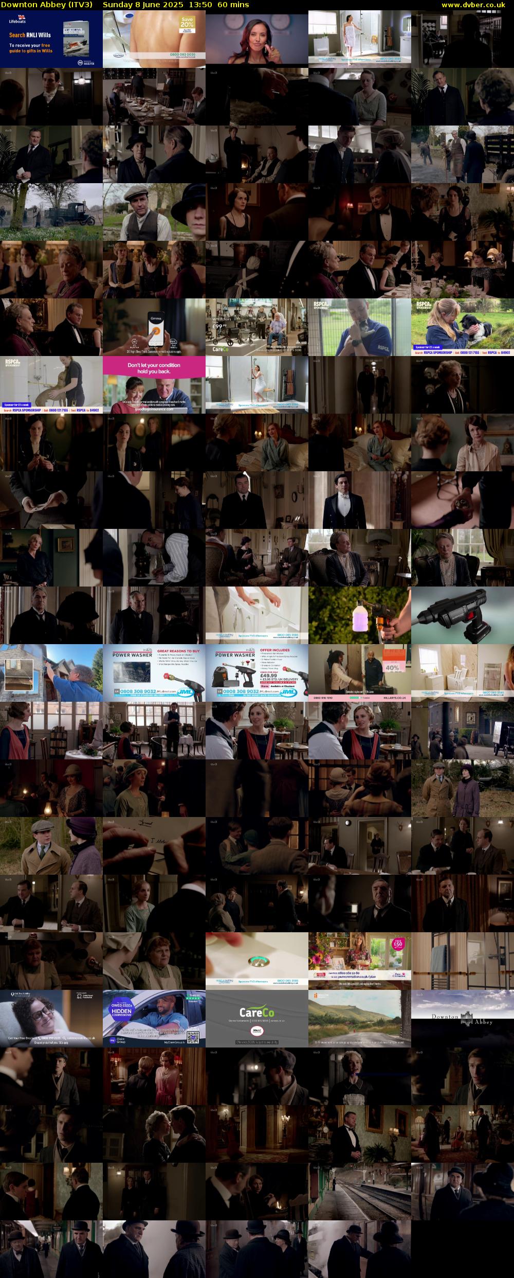 Downton Abbey (ITV3) Sunday 8 June 2025 13:50 - 14:50