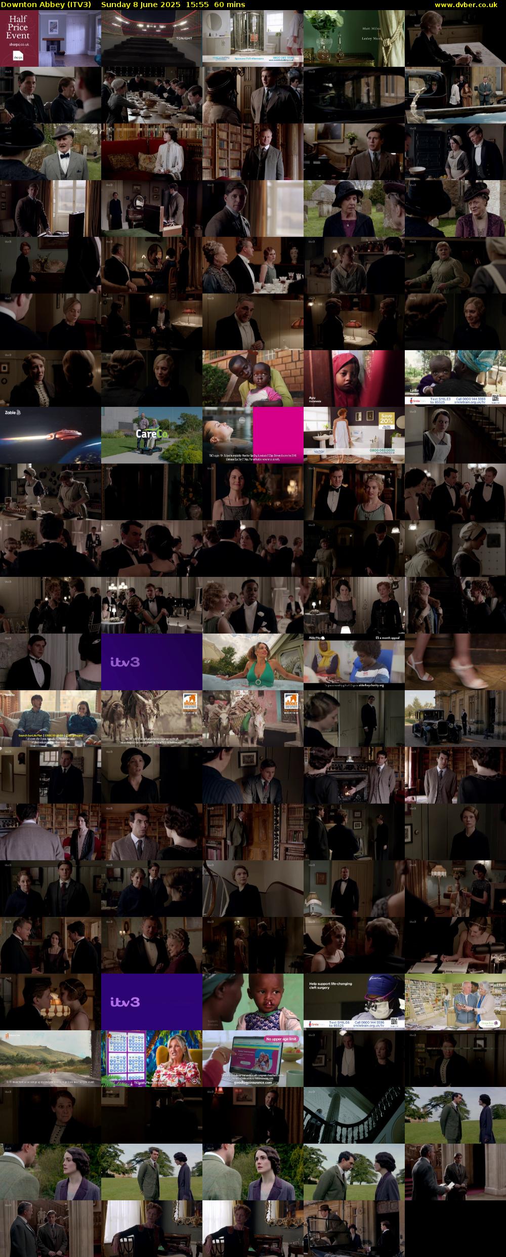 Downton Abbey (ITV3) Sunday 8 June 2025 15:55 - 16:55