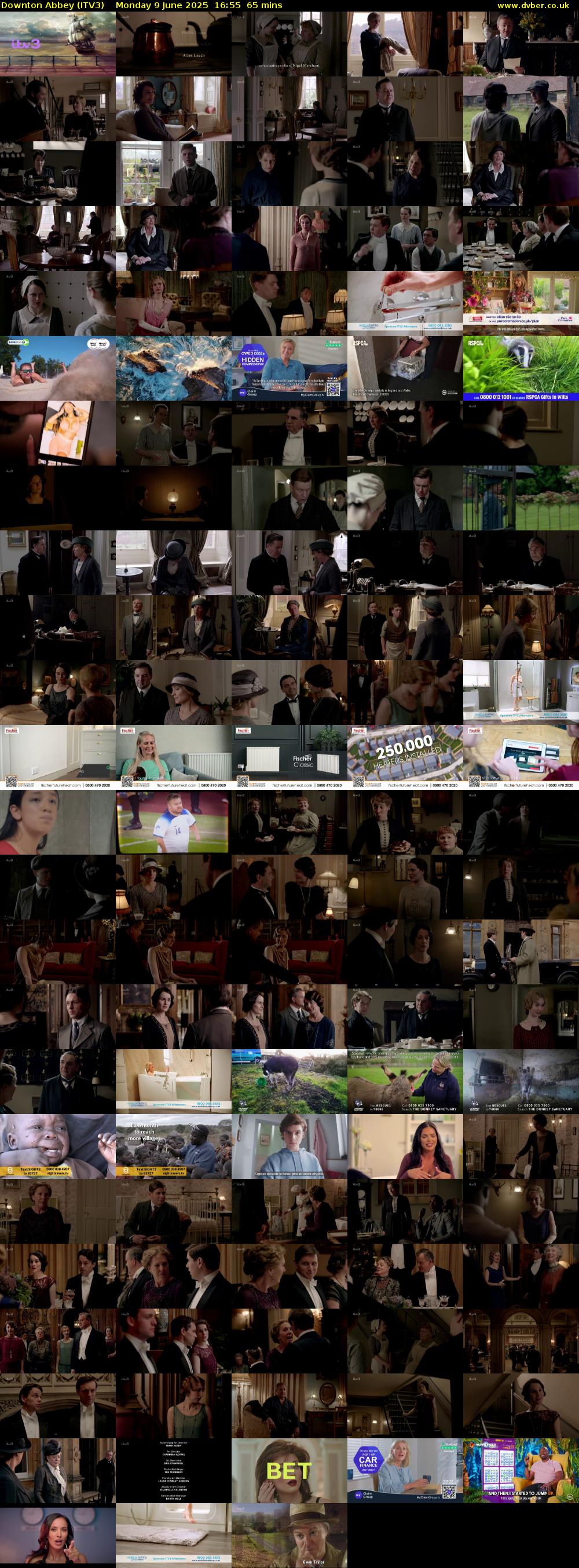 Downton Abbey (ITV3) Monday 9 June 2025 16:55 - 18:00