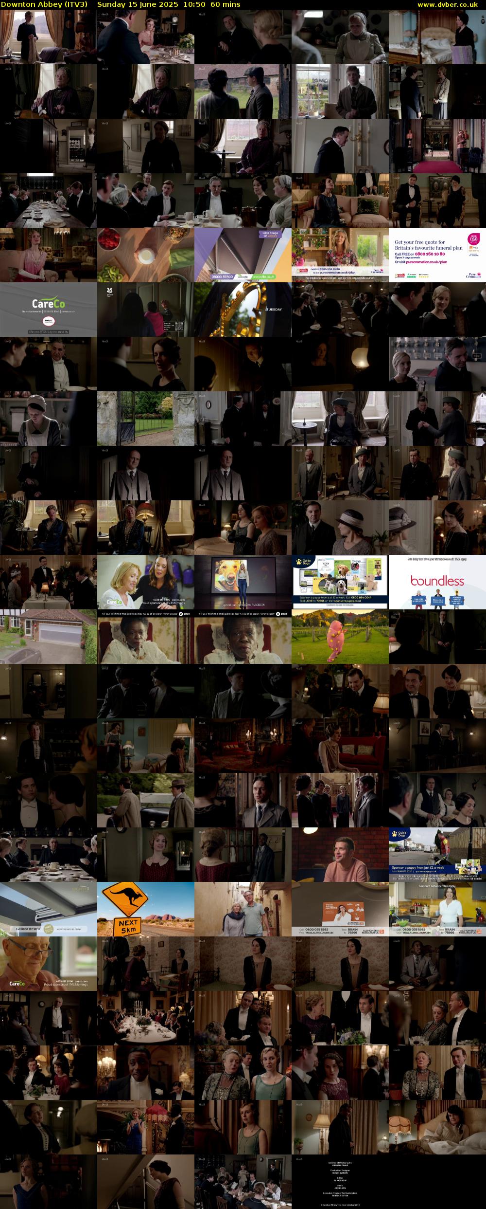Downton Abbey (ITV3) Sunday 15 June 2025 10:50 - 11:50