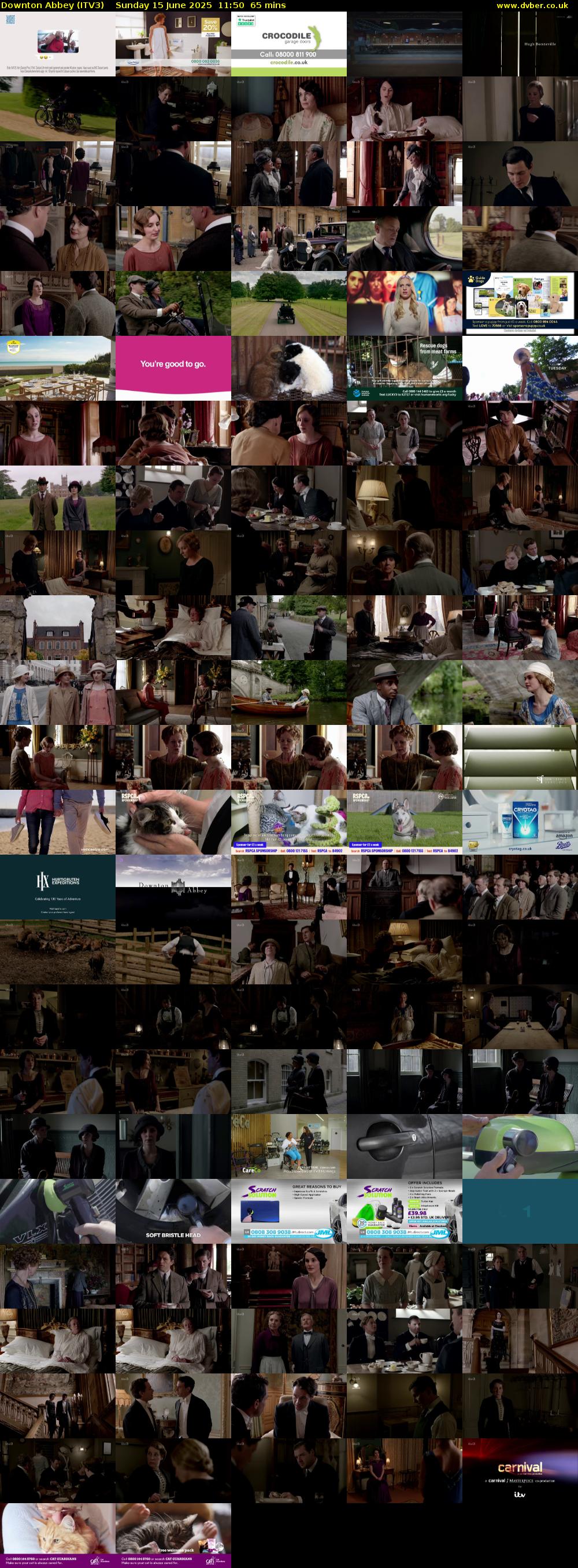 Downton Abbey (ITV3) Sunday 15 June 2025 11:50 - 12:55