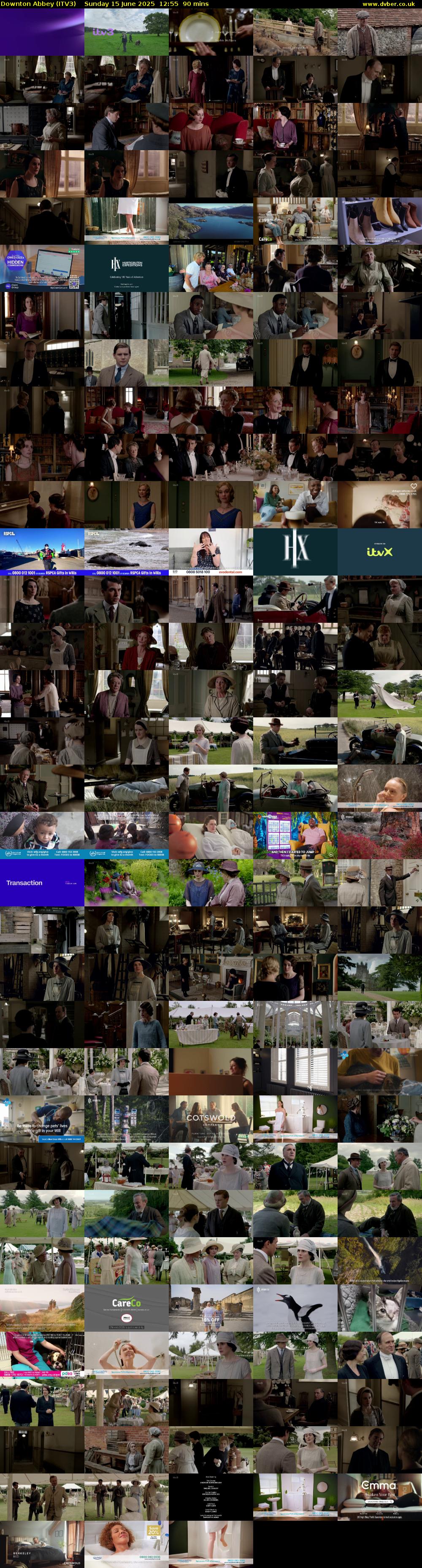 Downton Abbey (ITV3) Sunday 15 June 2025 12:55 - 14:25