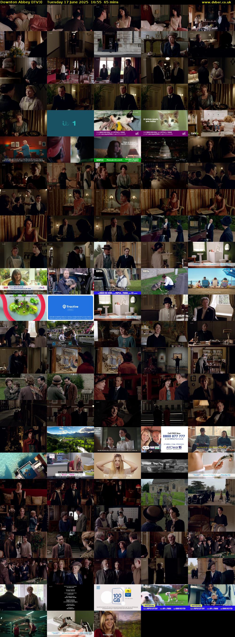 Downton Abbey (ITV3) Tuesday 17 June 2025 16:55 - 18:00