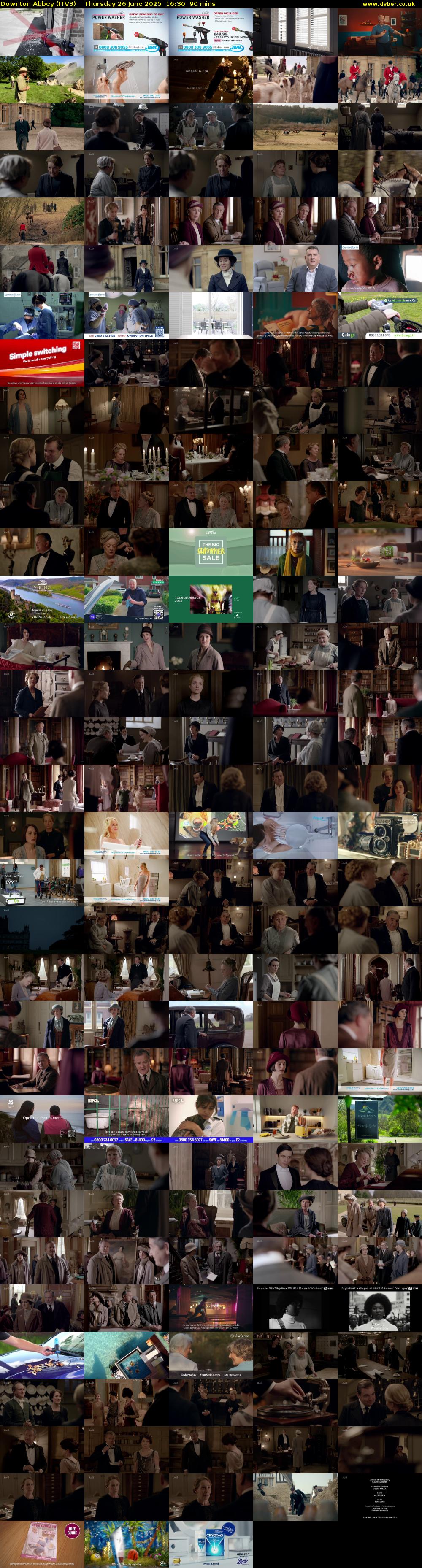 Downton Abbey (ITV3) Thursday 26 June 2025 16:30 - 18:00