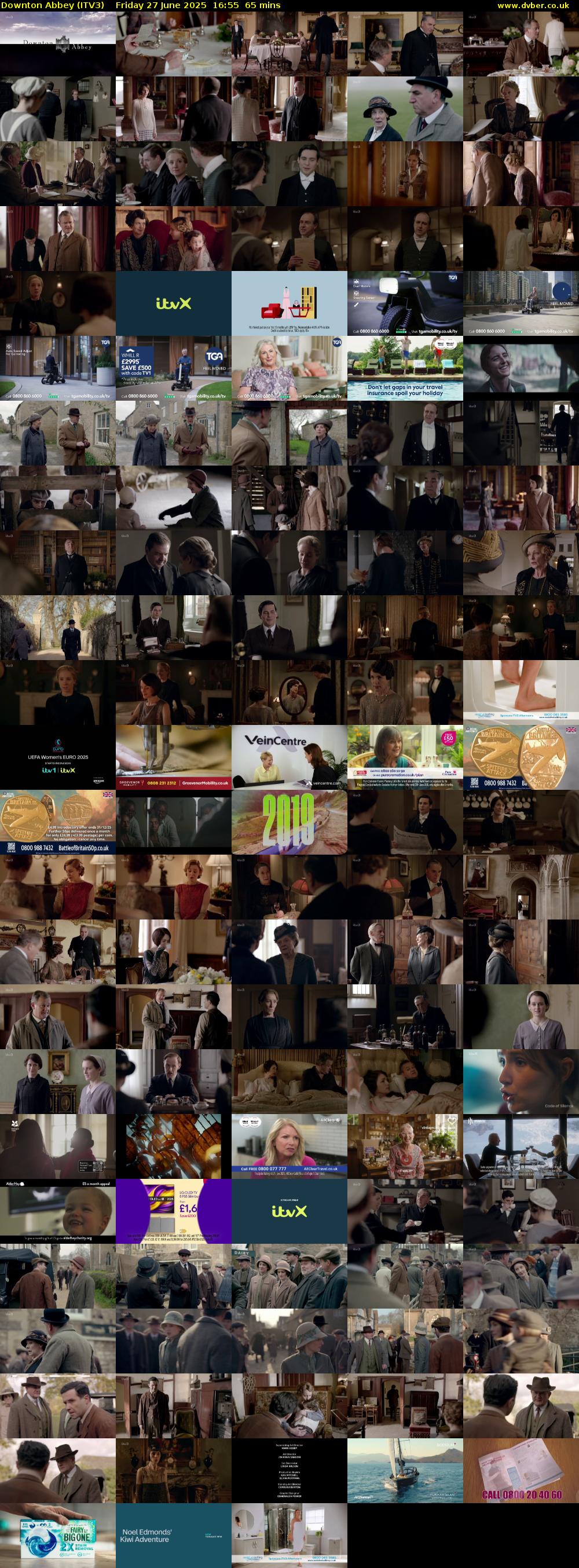 Downton Abbey (ITV3) Friday 27 June 2025 16:55 - 18:00