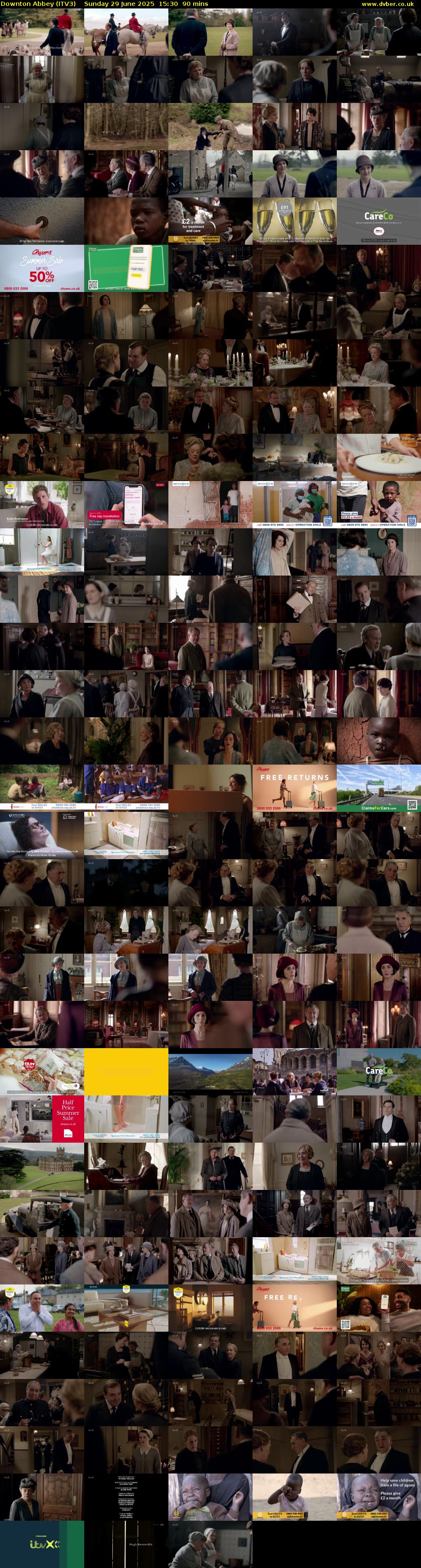 Downton Abbey (ITV3) Sunday 29 June 2025 15:30 - 17:00