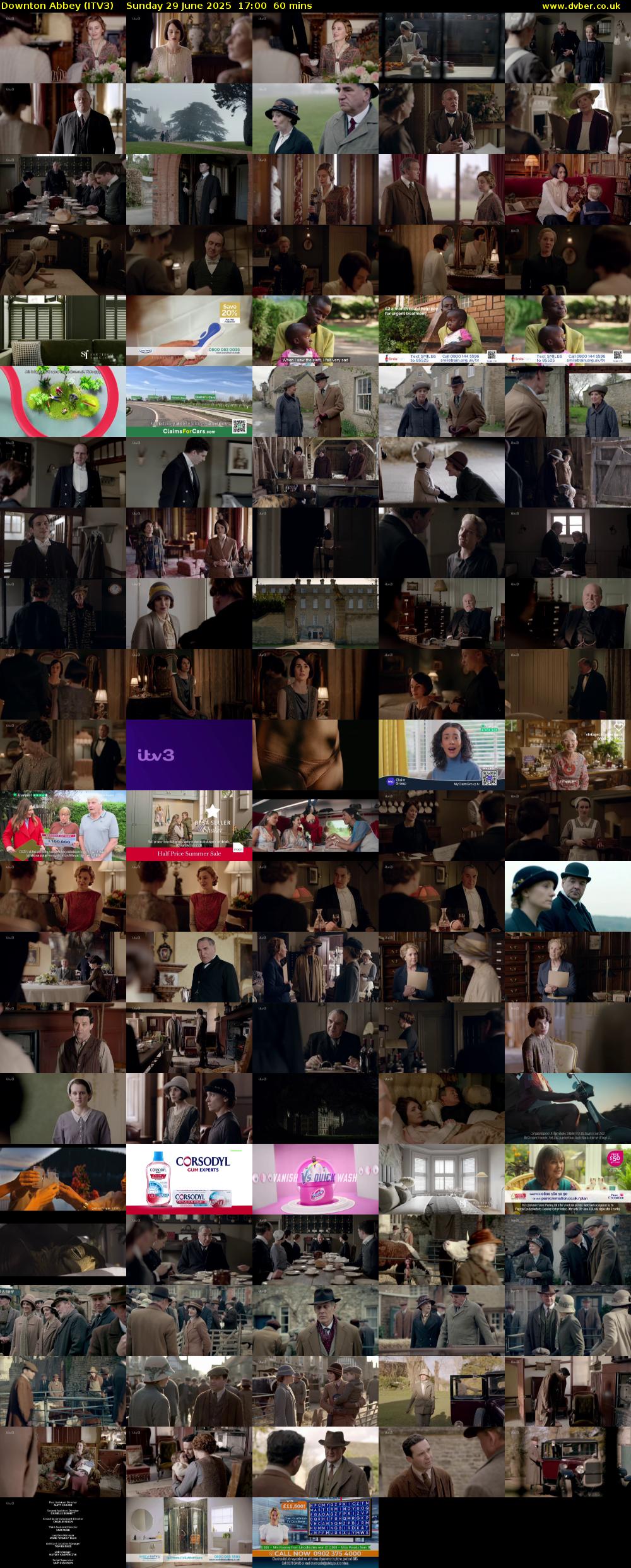 Downton Abbey (ITV3) Sunday 29 June 2025 17:00 - 18:00