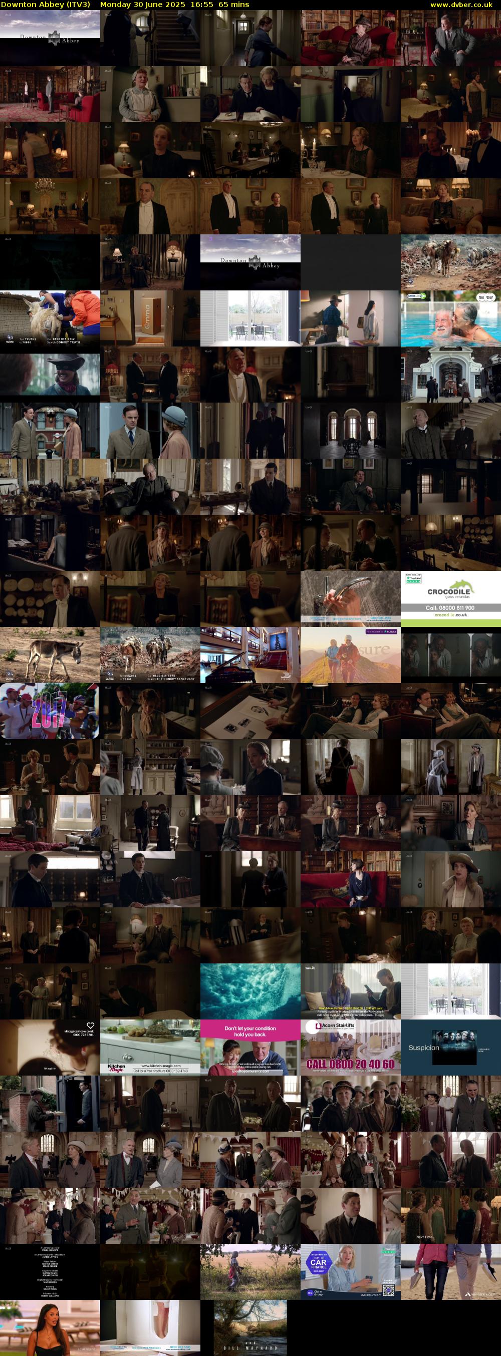 Downton Abbey (ITV3) Monday 30 June 2025 16:55 - 18:00