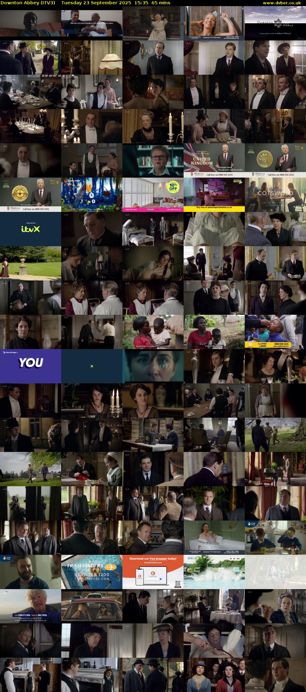 Downton Abbey (ITV3) Tuesday 23 September 2025 15:35 - 16:40