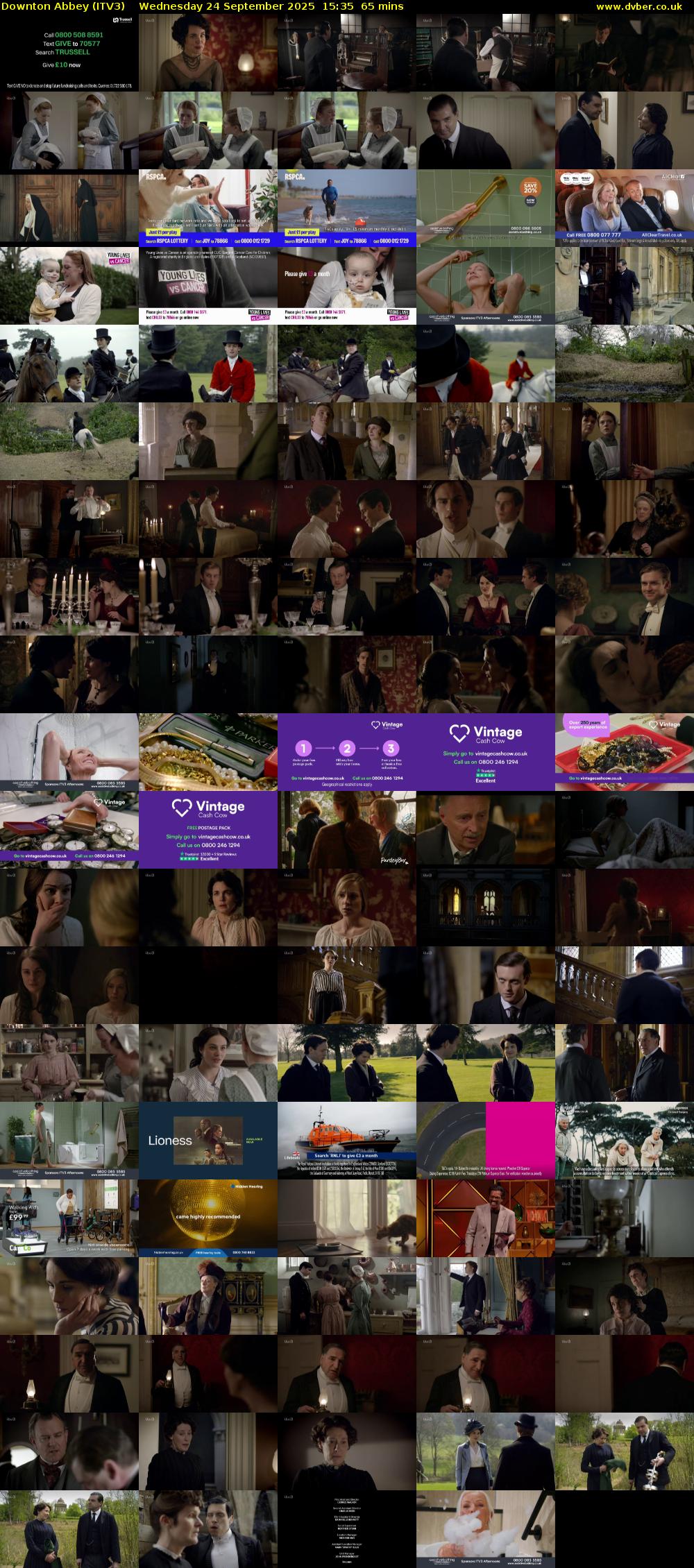 Downton Abbey (ITV3) Wednesday 24 September 2025 15:35 - 16:40