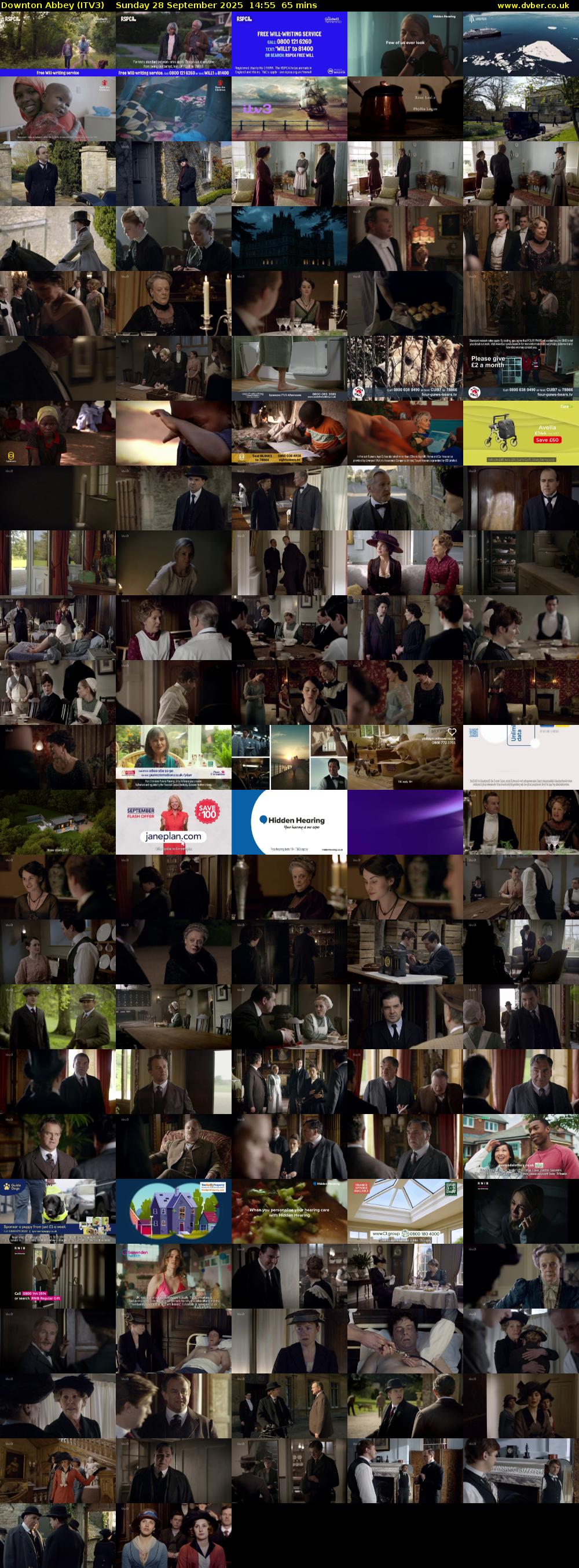 Downton Abbey (ITV3) Sunday 28 September 2025 14:55 - 16:00
