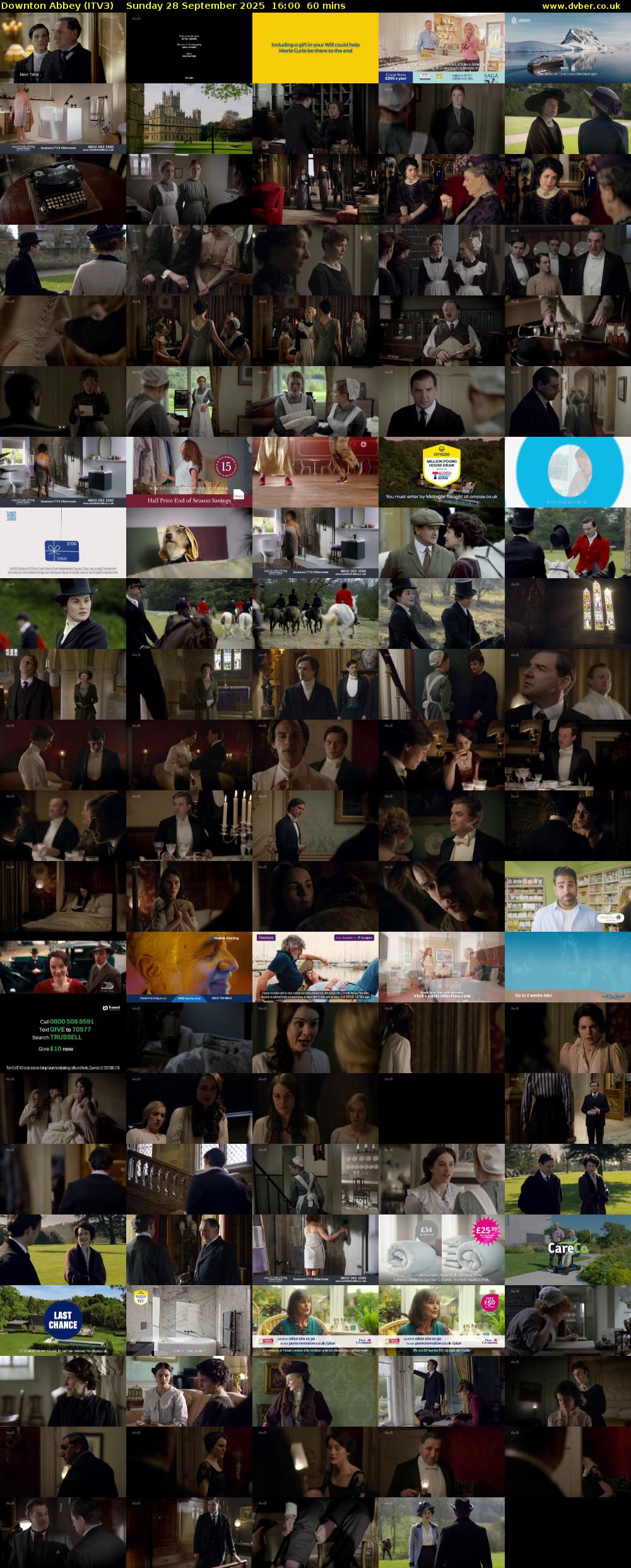 Downton Abbey (ITV3) Sunday 28 September 2025 16:00 - 17:00