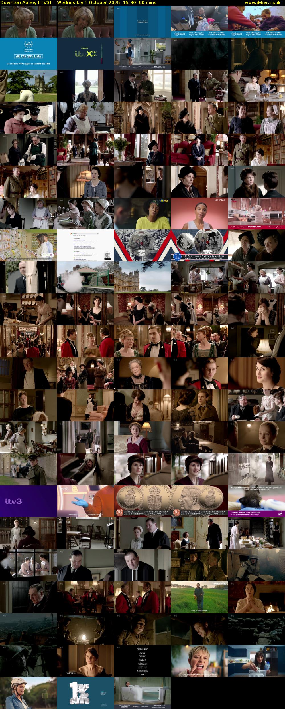 Downton Abbey (ITV3) Wednesday 1 October 2025 15:30 - 17:00
