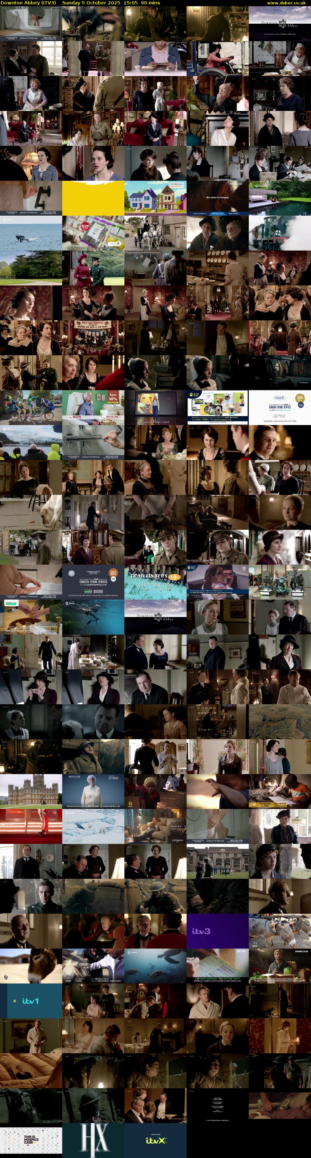 Downton Abbey (ITV3) Sunday 5 October 2025 15:05 - 16:35