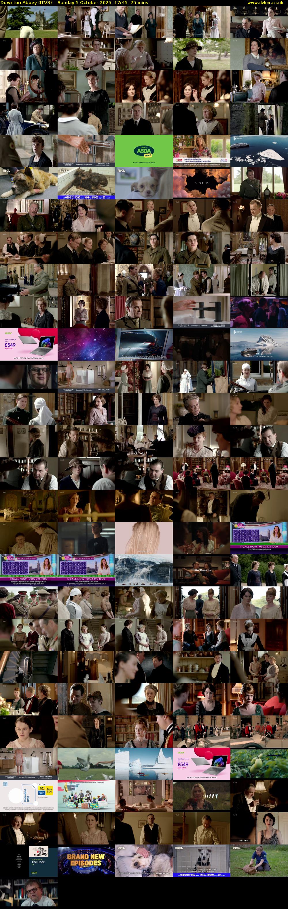 Downton Abbey (ITV3) Sunday 5 October 2025 17:45 - 19:00