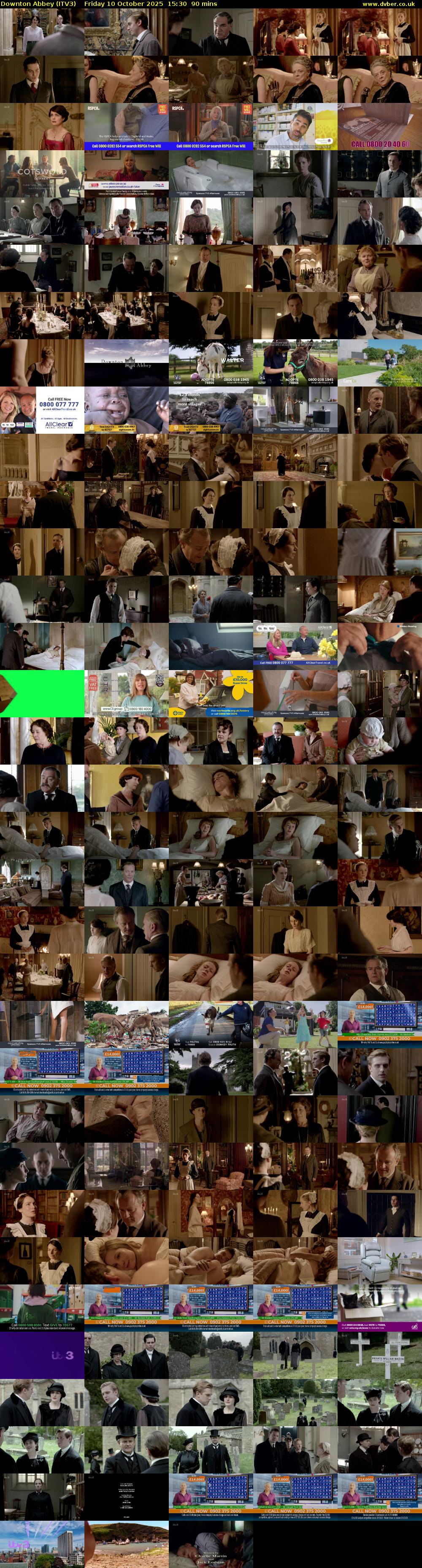 Downton Abbey (ITV3) Friday 10 October 2025 15:30 - 17:00