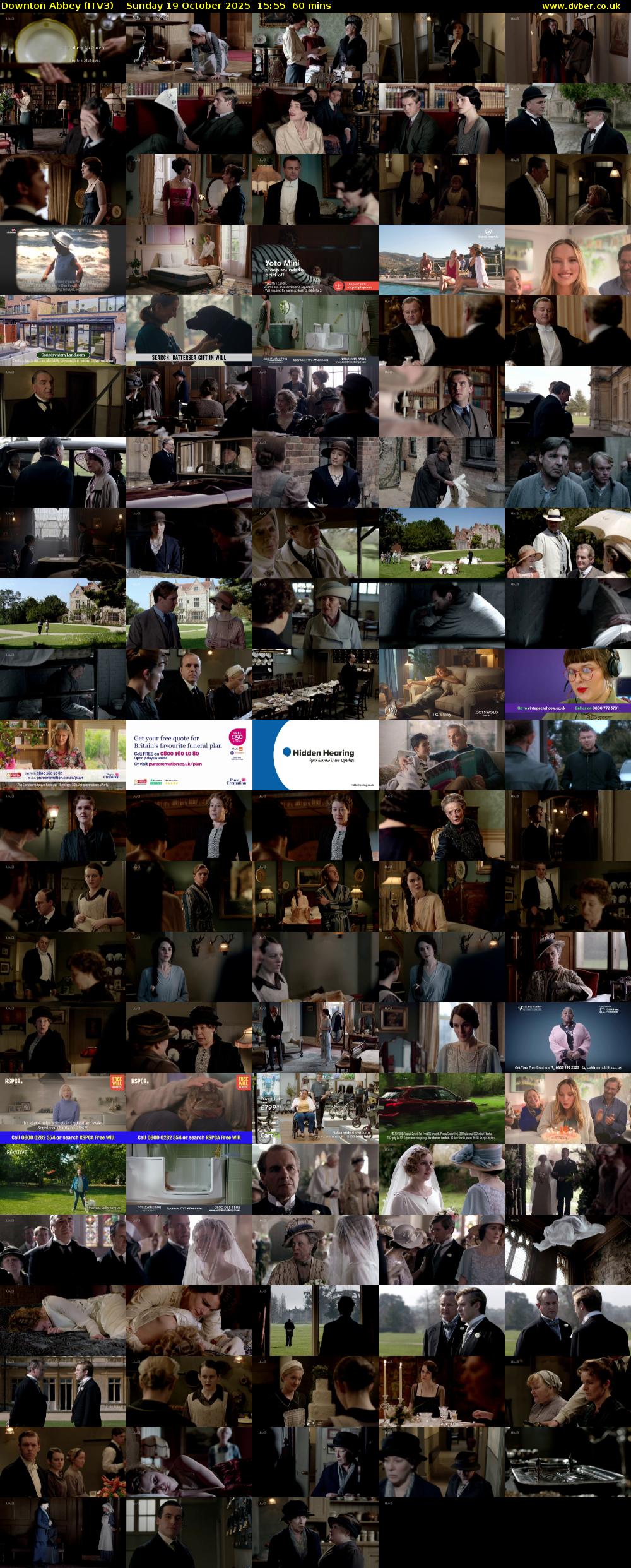 Downton Abbey (ITV3) Sunday 19 October 2025 15:55 - 16:55