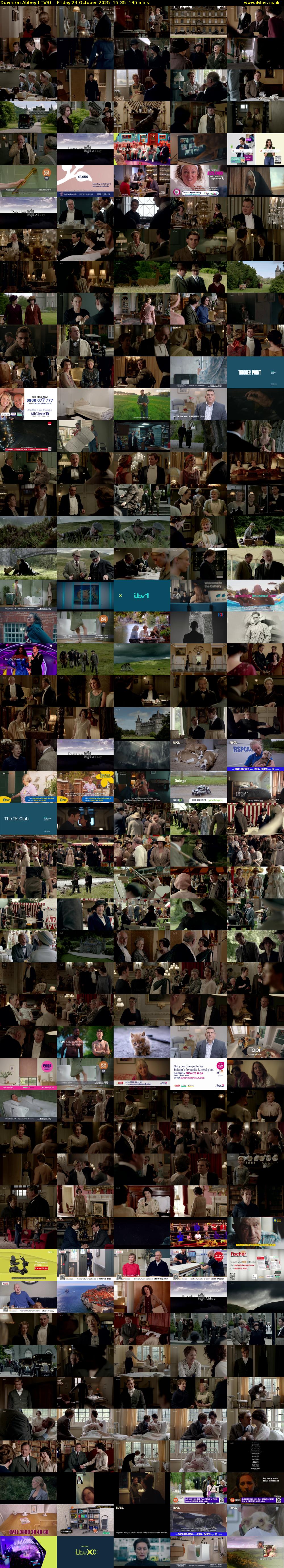 Downton Abbey (ITV3) Friday 24 October 2025 15:35 - 17:50
