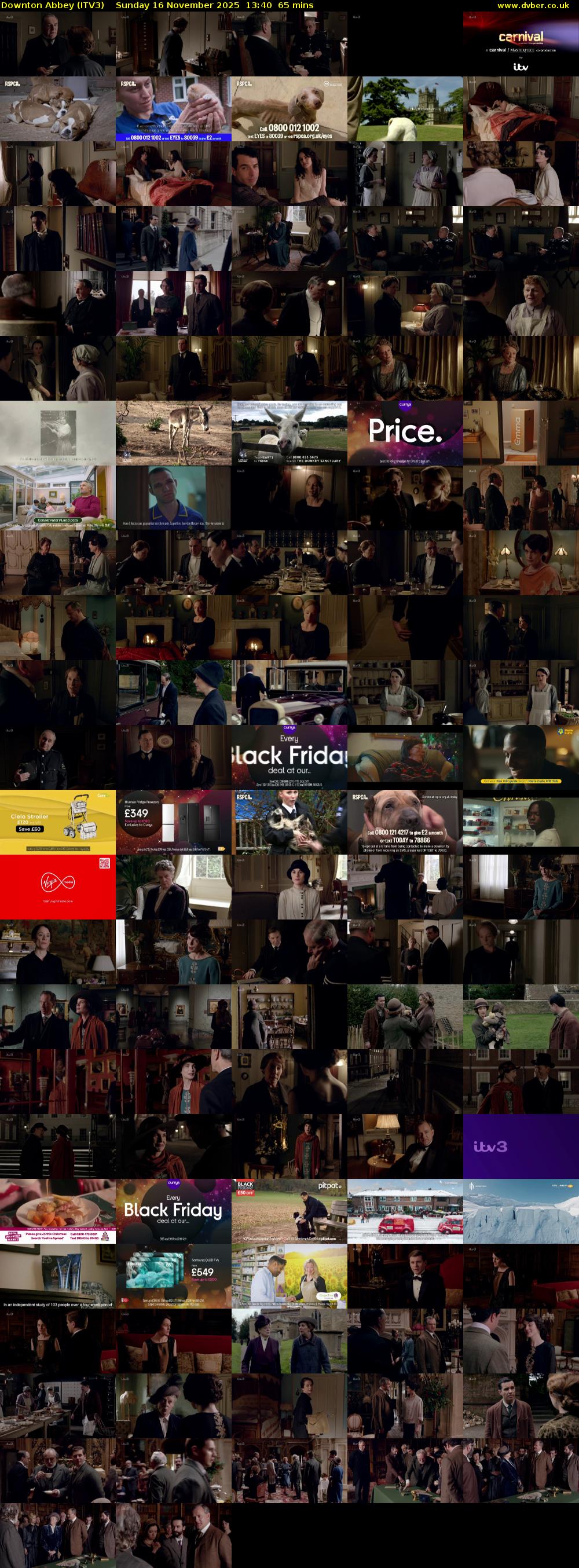 Downton Abbey (ITV3) Sunday 16 November 2025 13:40 - 14:45
